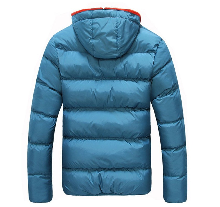 Mens Padded Puffer Down Coat Winter Warm Zip Up Jacket Hooded