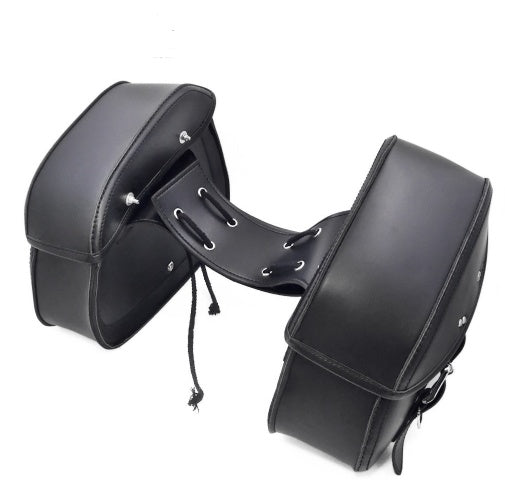 Leather Motorcycle Saddle Bags Saddlebag Luggage Bag Fit all Motorcycle