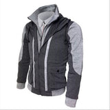 Men's Casual Hoodie Coat Warm Zipper Long Sleeve Hooded Sweatshirt Jacket Tops