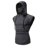 Summer Men's Personality Ninja Suit Hooded Vest Mission Vest for Men Summer