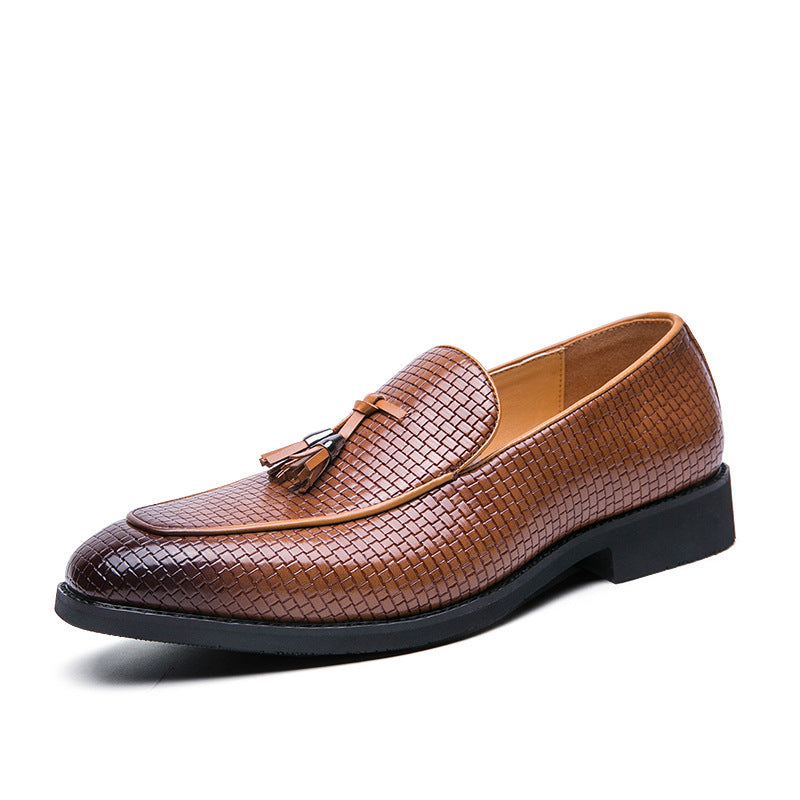 Mens Business Pointed Men's Slip On Leather Shoes