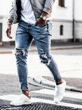 Men's jeans Pant new hole pants Denim Style trousers