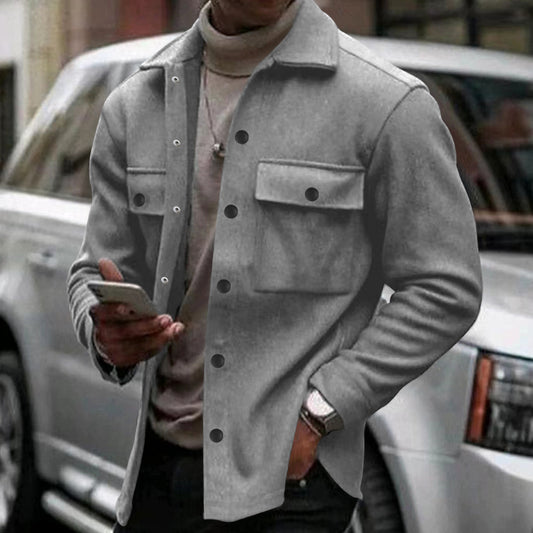 Men's jacket lightweight jacket turndown collar with 2pocket