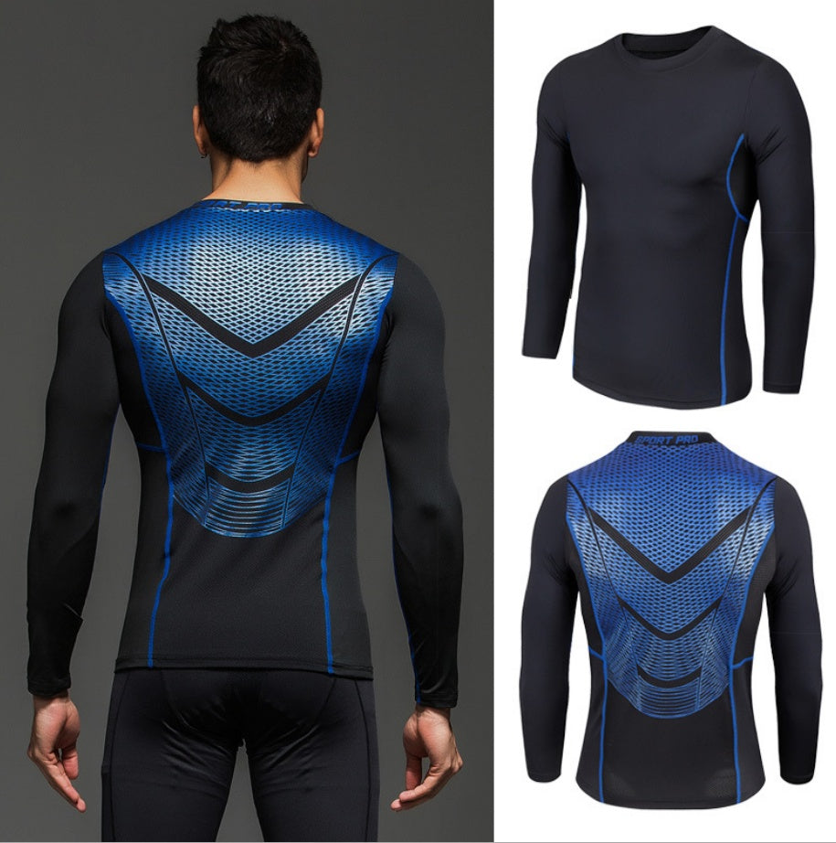 Men's Tracksuit Gym Fitness Compression Sports Running Jogging Wear