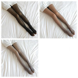 Women Winter Warm Fleece Tights Stockings Thermal Lined Translucent Pantyhose