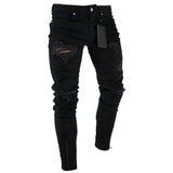 Mens Jeans Pant  Trousers Long Basic Broken Clothes