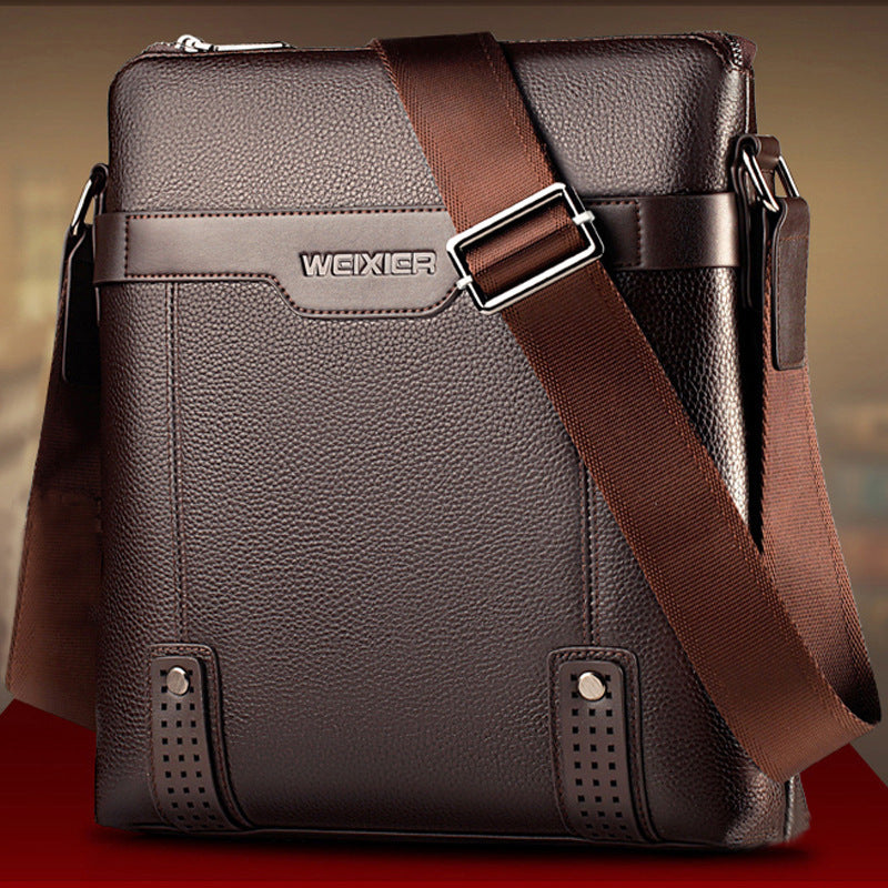 Mens Faux Leather Shoulder & Crossbody Bags Cell Phone Pocket,Interior Zipper Pocket