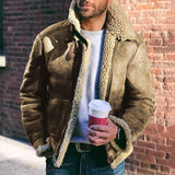 Men's Faux Leather velvet Jacket