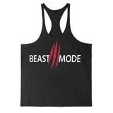 Mens Summer Cotton Fitness Muscle Men's Thin Shoulder Strap I-print Halter Vest