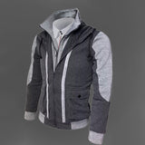 Men's Casual Hoodie Coat Warm Zipper Long Sleeve Hooded Sweatshirt Jacket Tops