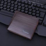Mens PU Leather Minimalist Bifold Wallets For Men RFID Blocking Slim Mens Wallet