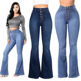 High Waist Colombian Style Butt Lift Stretch Boot Leg Jeans Plus / Junior Size