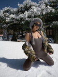One Piece Bodysuit Activewear Ladies Suspender Tank Top Tights