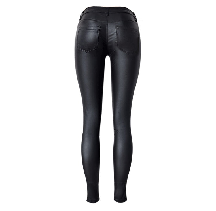 Womens Stretchy Jeggings, Faux Leather Legging Pants , Regular and Plus Size