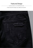 Mens Shorts Denim Stretch Cotton Ripped Slim Casual Summer Half Pant Jeans