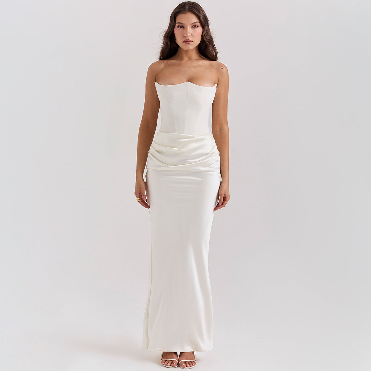 Slim Tube Top Long Dress Sexy Fashion Bandeau Backless Dresses For Women