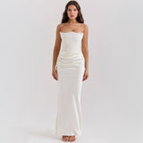 Slim Tube Top Long Dress Sexy Fashion Bandeau Backless Dresses For Women