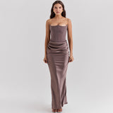 Slim Tube Top Long Dress Sexy Fashion Bandeau Backless Dresses For Women