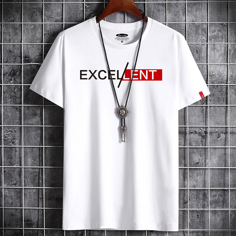 Mens Fashion Cotton Summer Men's Short-sleeved T-shirt Bottoming Shirt Top Clothes For Men
