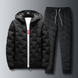 Mens Sweatsuits Puffer Jacket Trouser set Warm padded Jacket Trouser Set