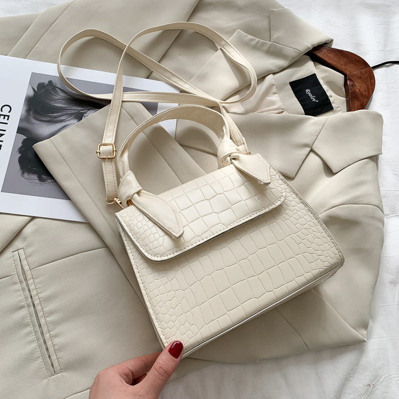 Luxury Women’s shoulder crocodile skin Embossed leather style Armpit Bag