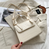 Luxury Women’s shoulder crocodile skin Embossed leather style Armpit Bag