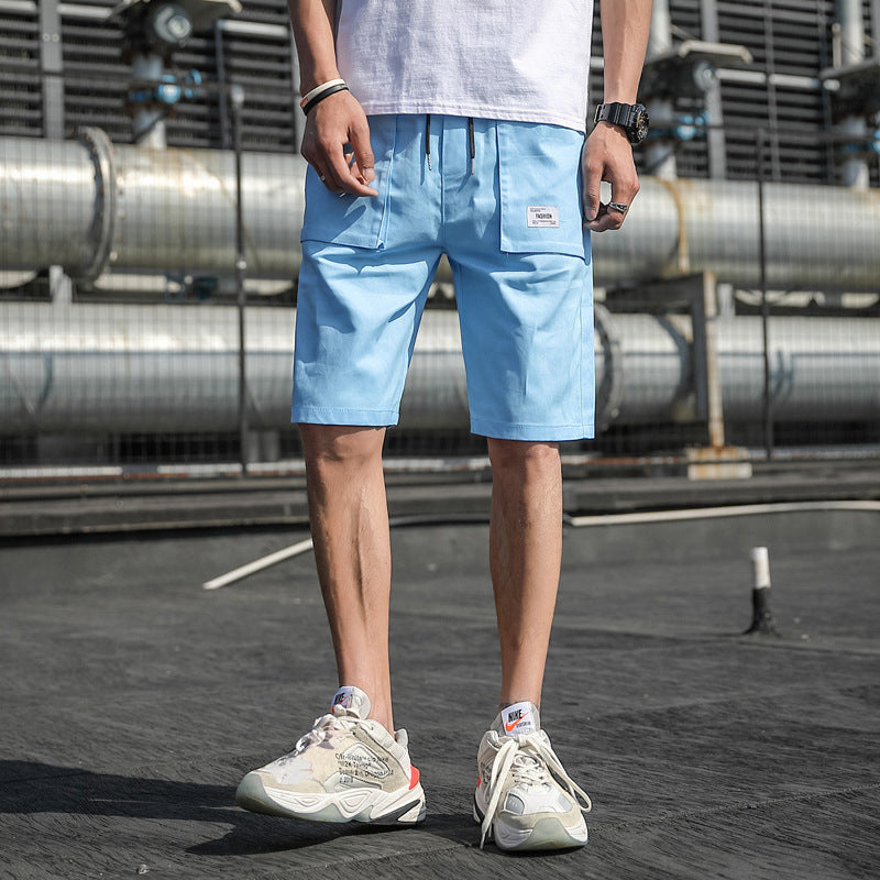 Mens fashion Casual loose tooling shorts Men Cotton Beach shorts