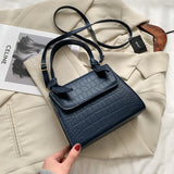 Luxury Women’s shoulder crocodile skin Embossed leather style Armpit Bag