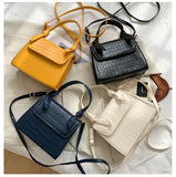 Luxury Women’s shoulder crocodile skin Embossed leather style Armpit Bag