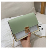 Women's PU Leather  bag shoulder messenger bag chain small square bag