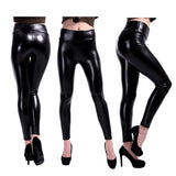 Women PU Leather Shaper High Waist Leggings