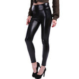 Women PU Leather Shaper High Waist Leggings