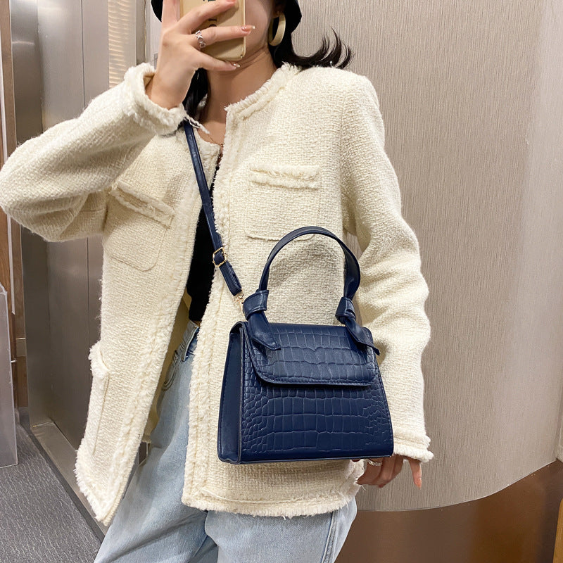 Luxury Women’s shoulder crocodile skin Embossed leather style Armpit Bag