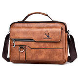 Men's Faux Leather Flaps Crossbody Messenger One Shoulder Bag