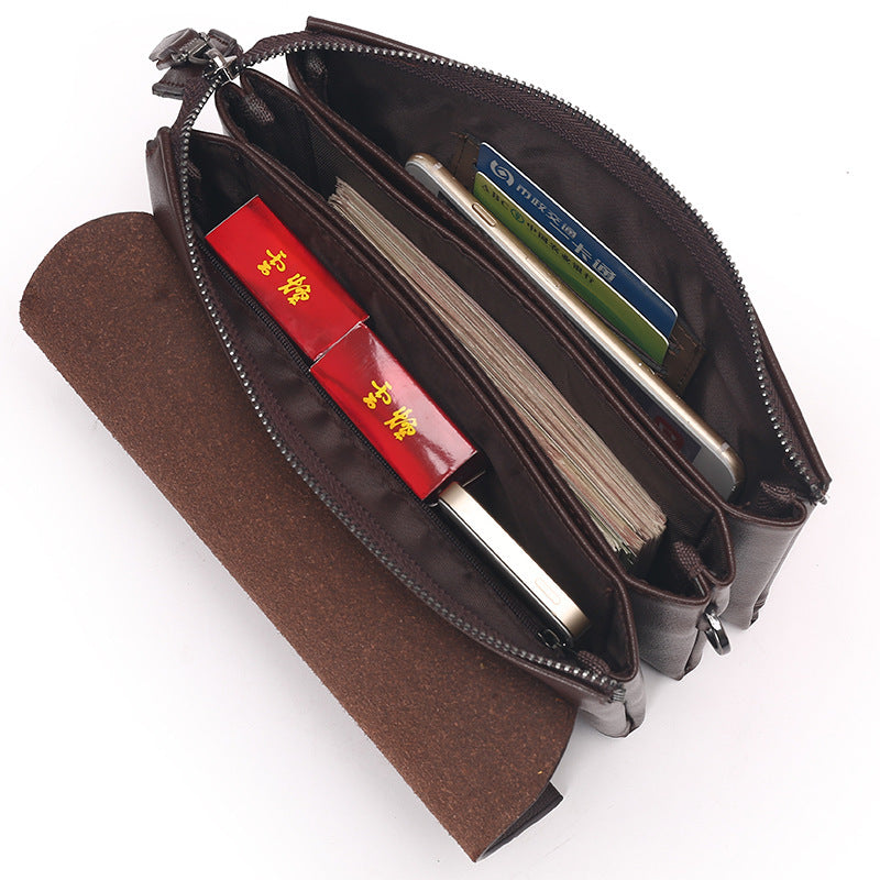 Genuine leather man bag business hand bag men purse