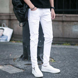 Men's Fashion Jeans Pants Trendy Slim Patch Jeans Denim Style Jeans