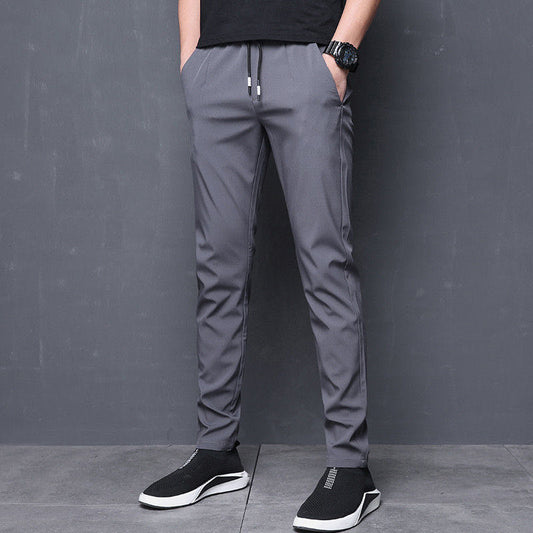 Mens Fashion Straight Trousers Breathable Thin Pants Popular Men