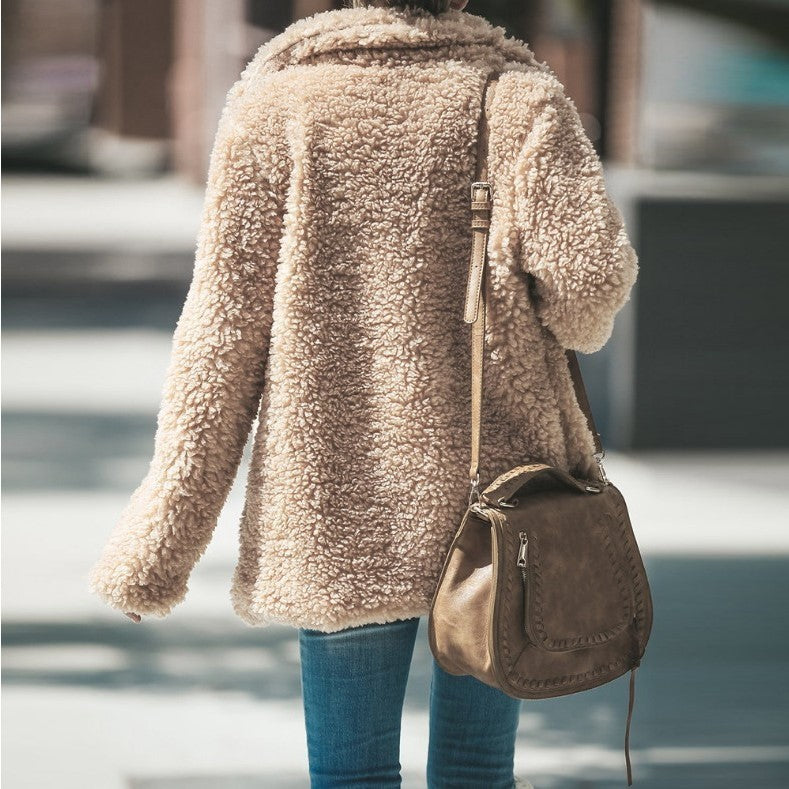 Women's faux fur jacket women's overcoat