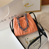 Elegant Crossbody Bag with Spacious Interior Drawstring Bucket Shoulder Purse