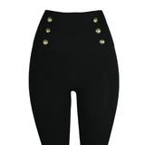 Womens High-waisted Tight Pants Tummy Control Zipper Leggings Seamless Breech with Diamond-studded Pants