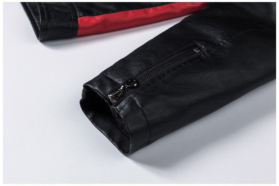 Leather Jacket Motorcycle Biker Riding Bomber Work Jacket For Men