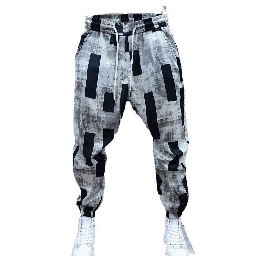 New Fashion Mens Printing Trouser Men Loose Casual Trousers
