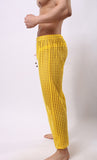 New Mens Fashion Sexy Mesh Trousers Men Casual Hollow Trousers