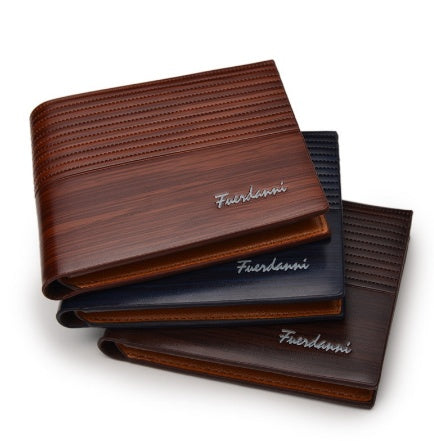 Mens PU Leather Minimalist Bifold Wallets For Men RFID Blocking Slim Mens Wallet