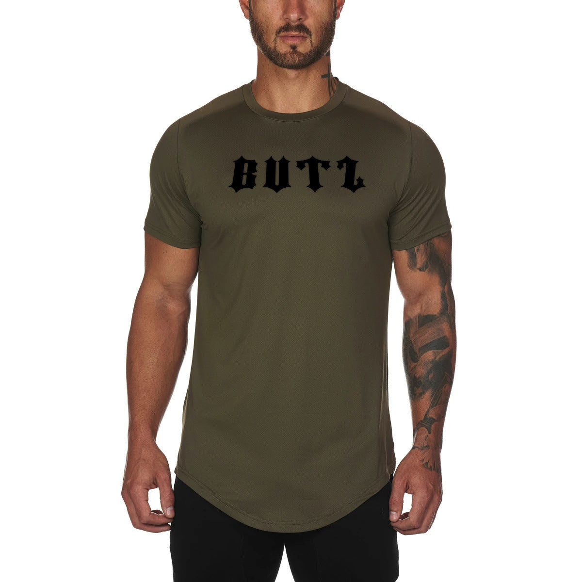 Gym Wear Plain Shirts Mens Fittness Sports Clothing