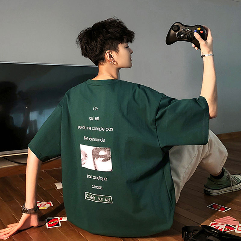 Men's Oversized Tees Half Sleeve Drop Shoulder Summer Casual T Shirt
