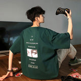Men's Oversized Tees Half Sleeve Drop Shoulder Summer Casual T Shirt