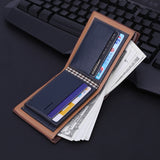 Mens PU Leather Minimalist Bifold Wallets For Men RFID Blocking Slim Mens Wallet