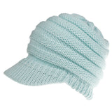 Ponytail Beanie Hat Knitted High Warm Winter Women Tail Skullies