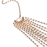 Gold Sexy Hollow Rhinestone Bra
